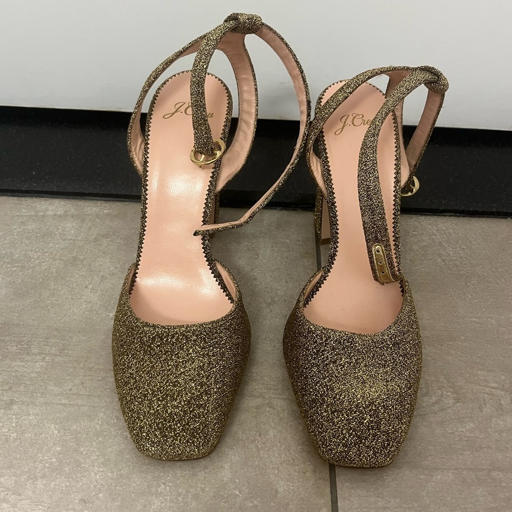 New J Crew Glitter Heels size 10